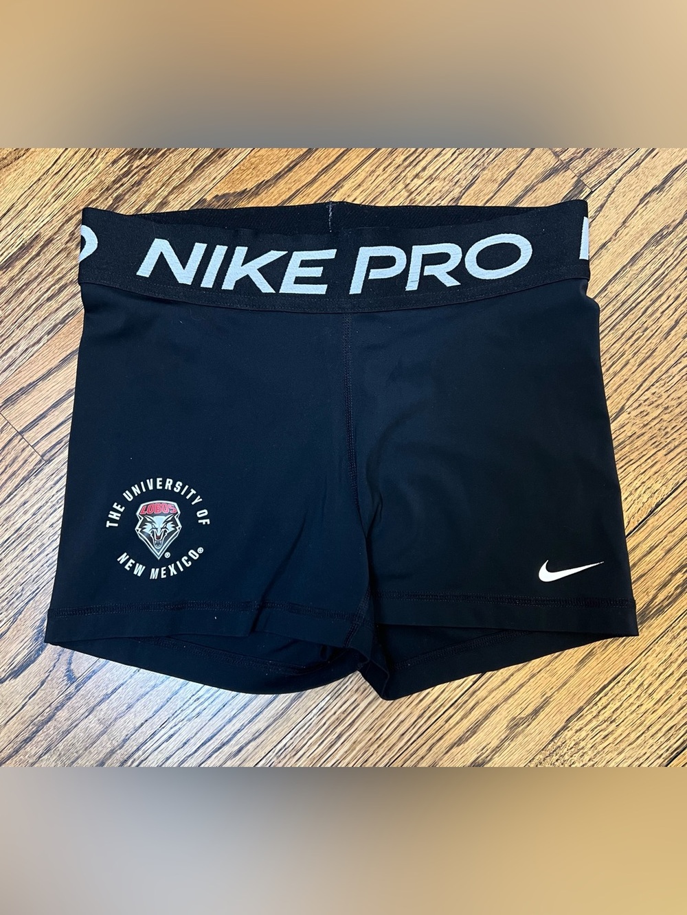 Nike Pro Small University of New Mexico College Athletic Shorts Black Workout